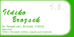 ildiko brozsek business card