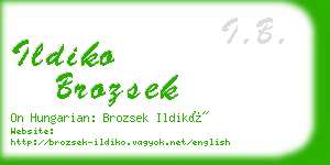 ildiko brozsek business card